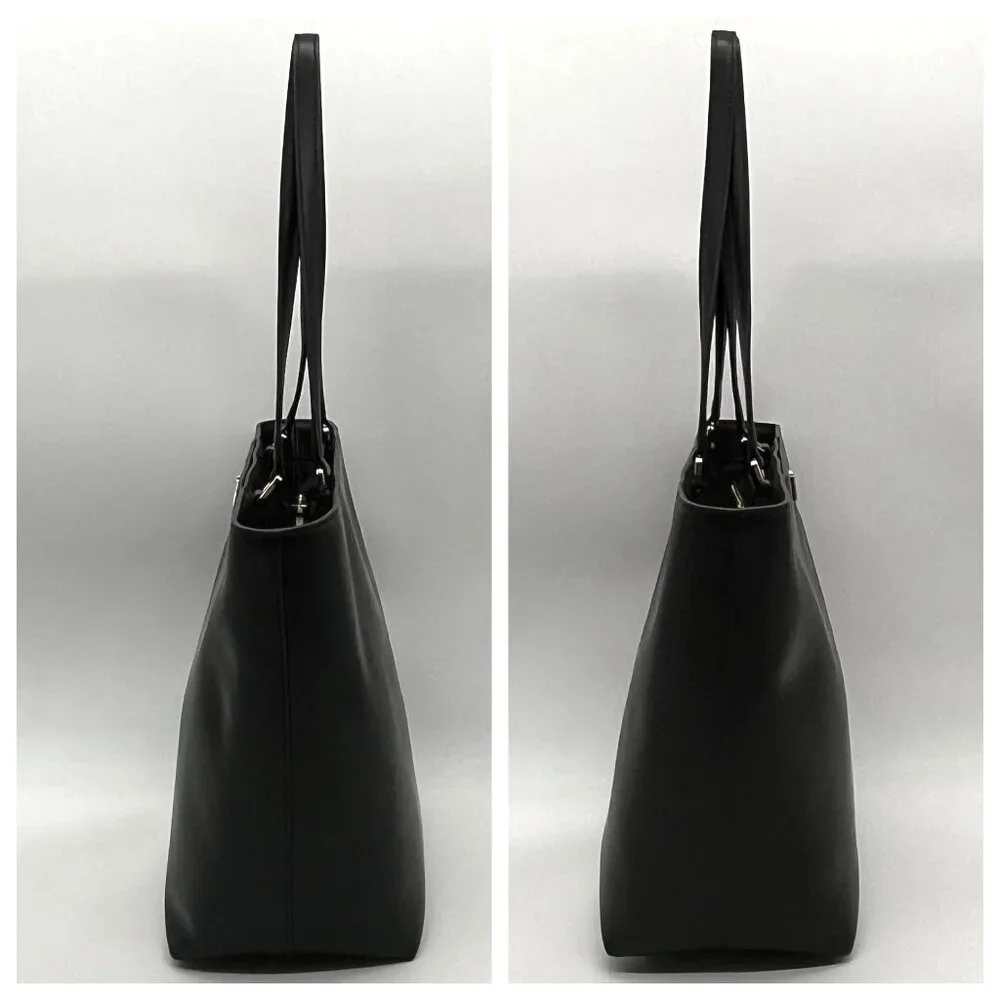 Michael Kors Black Leather Mott Tote Bag - Picture 3 of 11